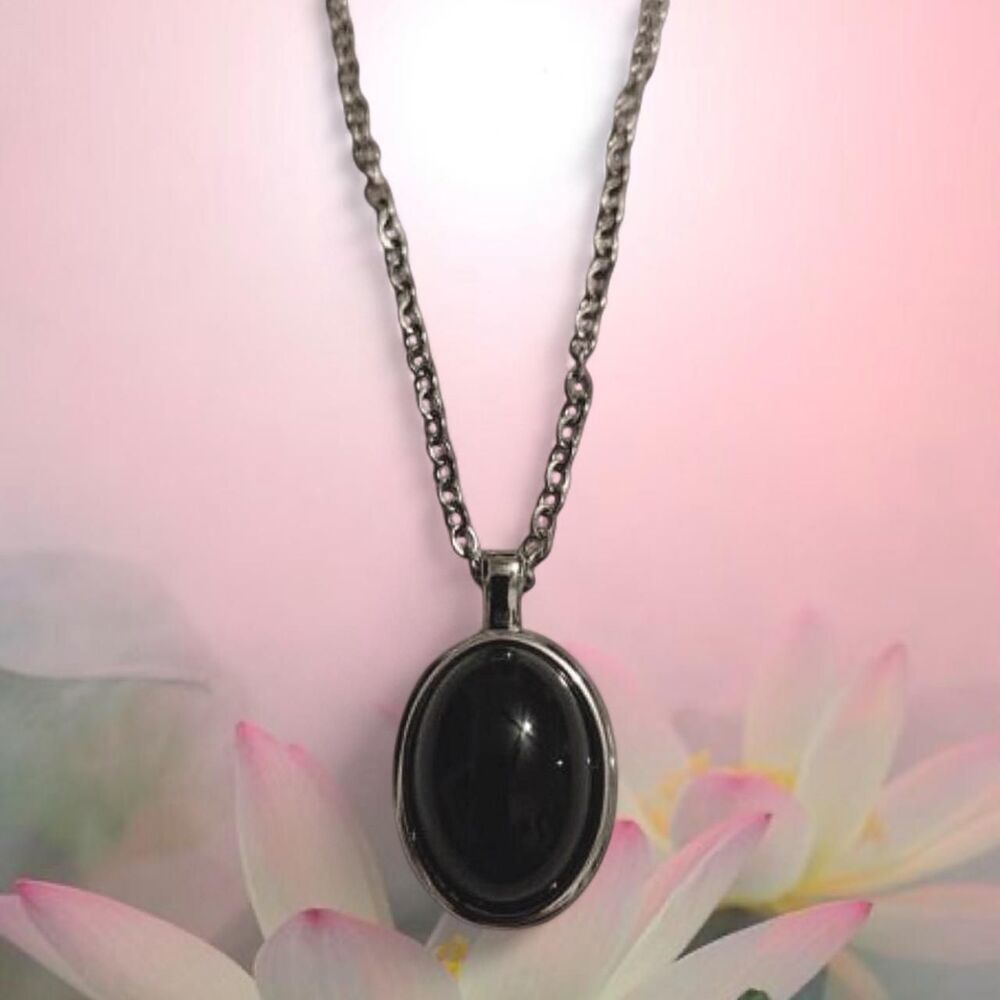 90s style whimsigoth black pendant chain necklace